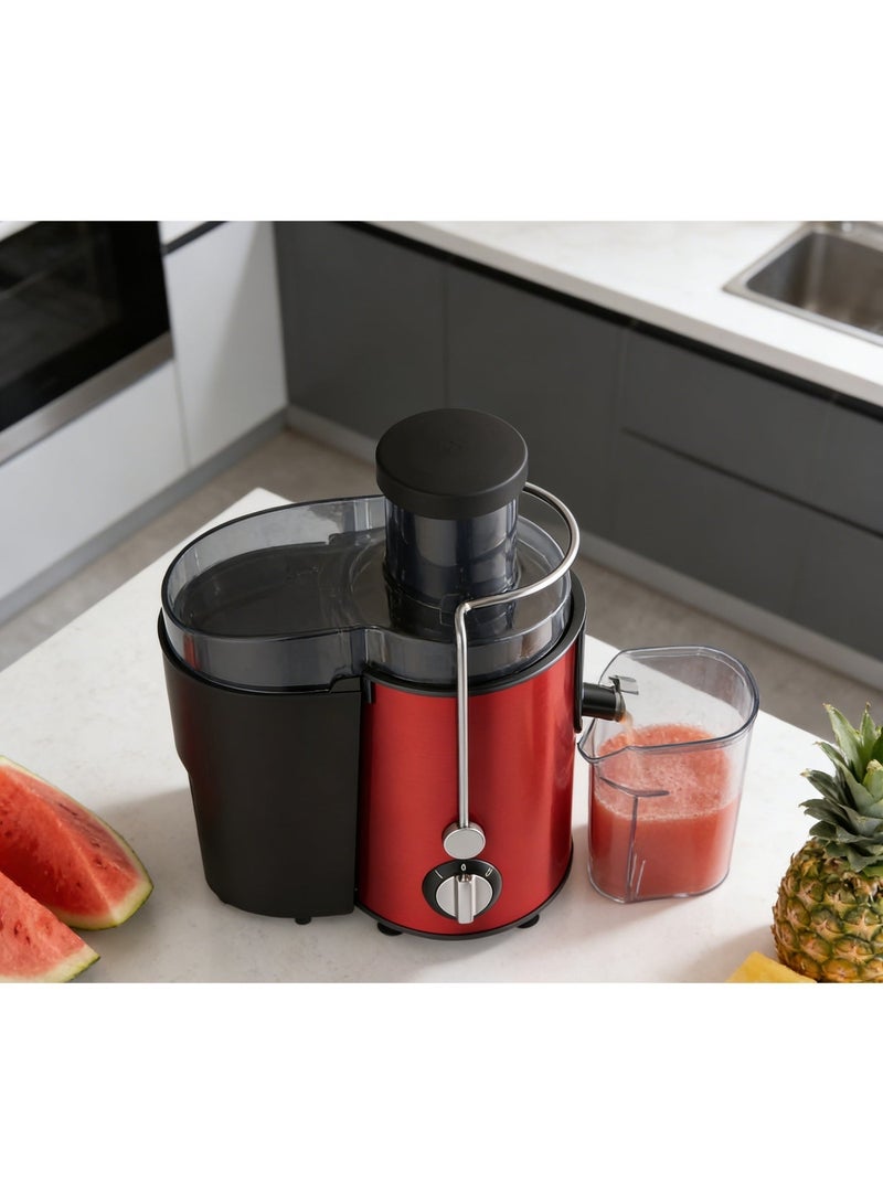 عصيرизатор، محرك عالي الطاقة، تصميم من الفولاذ المقاوم للصدأ، حاوية لحم كبيرة 1.7 لتر، جامع عصير 1.1 لتر، تحكم بسرعتين، مزلق تغذية كبير، 1.7 لتر - Image 3